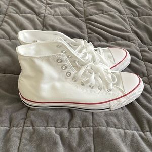 Brand New High-Top Converse, white, size 10